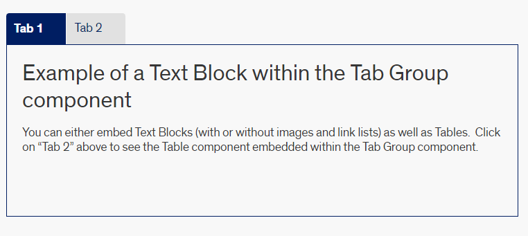 Tab Group Component on Red