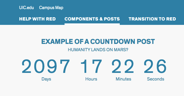 example of a countdown post