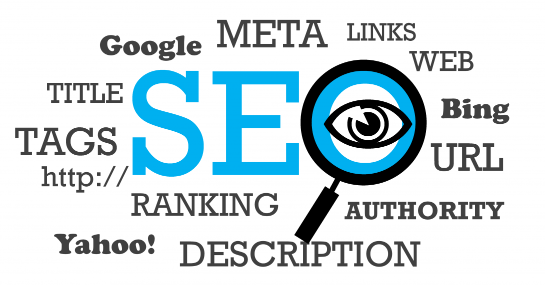 word cloud of SEO terms